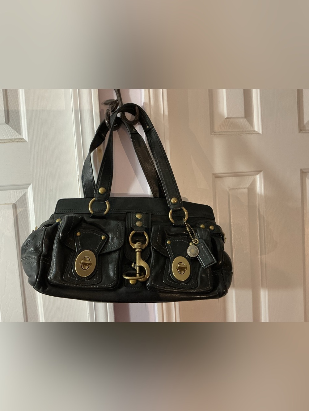 Authentic Coach Legacy Mandy Bag with Gold Hardware